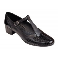 Pantofi dama cu bareta eleganti din piele naturala Croco P18CTCRN